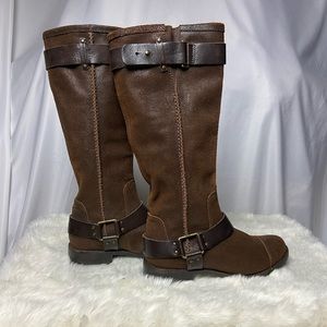 Brown leather uggs boots